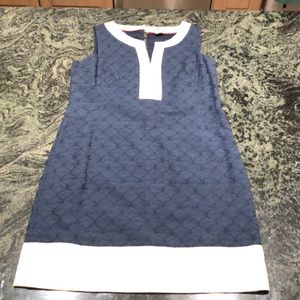 Vineyard vines size 8 dress navy/white sheath